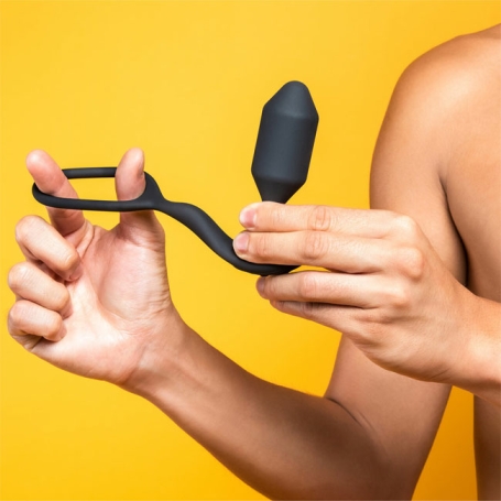 Вибропробка с кольцом b-Vibe Snug &amp; Tug